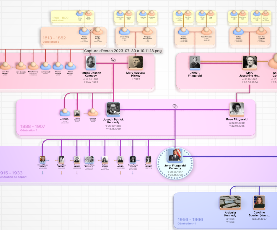 Psychogénéalogie : illustration du lien entre générations dans une famille.